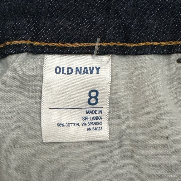 Womens Old Navy 8 Medium Skirt Denim Jean Jeans Navy Blue Straight Stretch NWOT - Picture 8 of 8
